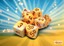 Polyhedral 7-Dice Set CHX27453 - Festive Sunburst/Red